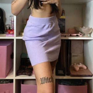 Lila wool effect skirt